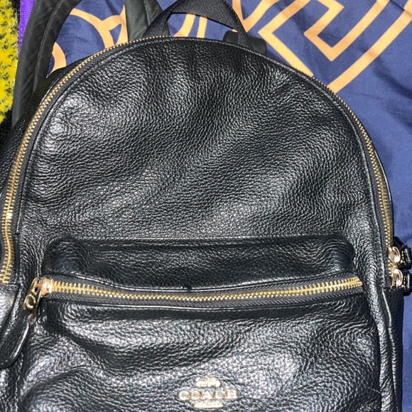 ALL BLACK LEATHER COACH BACKPACK